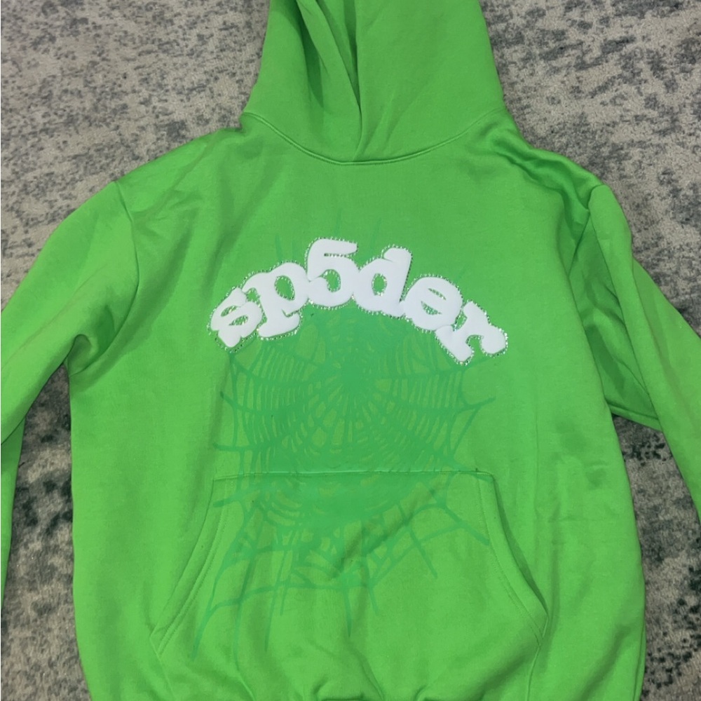 Sp5der Slime Green Hoodie for Men